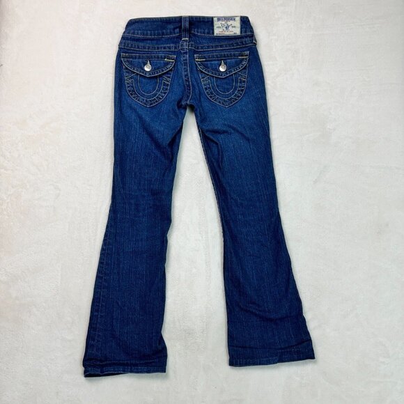 True Religion Jeans Becky Bootcut Blue Denim Made In USA Women's Size 26 - Picture 3 of 15